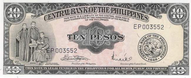 Philippinen 10 Pesos 1949 p136f